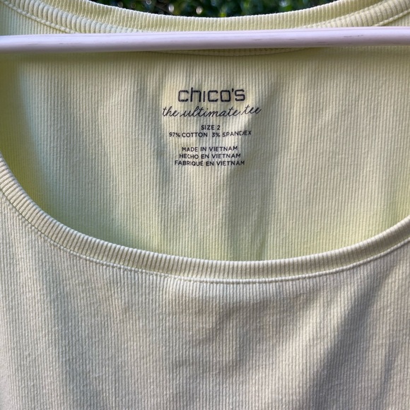 Chicos Ultimate T Bundle (3) Size 2 ( Women's M) Black Blue Lime 97% Cotton - Picture 7 of 8
